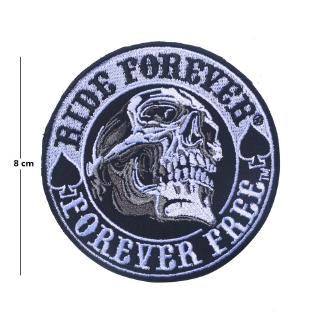 Spade Skull Outlaw Anarchy Biker Patch Clothing LIVE FREE RIDE Patch Forever Free Skull Motorcycle Uniform Patch Biker B