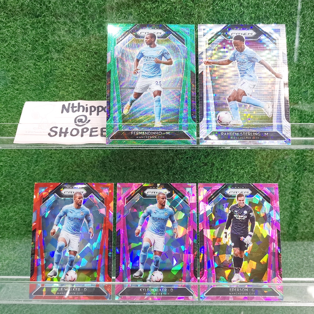 ขาย การ์ด Panini Prizm Premier League 2020-21 Manchester City เหมา Kyle Walker Ederson Sterling การ์