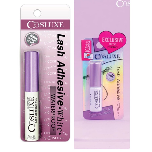 กาวติดขนตา COSLUXE สูตรเอคริว สีขาวใส ใหญ่ 5 มล. 3 มล.