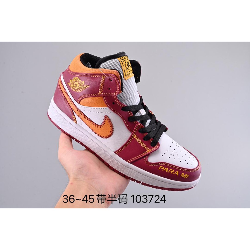 air jordan 1 mid pink and yellow