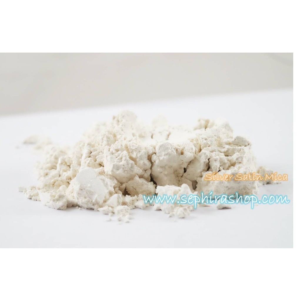 สีไมก้า Silver Mica Cosmetic สีประกายมุกขาว เกรดเครื่องสำอาง สำหรับผสมทำสบู่ ทำลิป ทำเรซิ่น ทำเทียน ราคา ถูกที่สุด ดีลบีเคเค แกลเลอรีภาพที่ 2