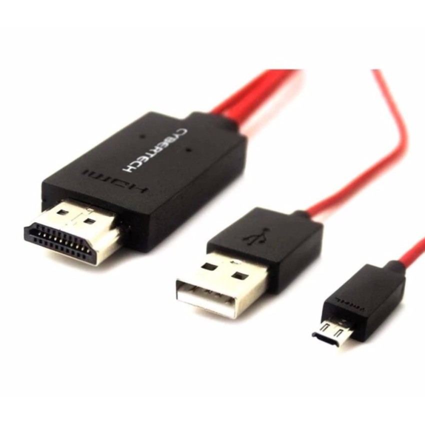 HDTV DOUBLETECH Mobile phone HDTV For Galaxy S3/4/5 Note 2/3 (ดำ แดง) สายต่อมือถือออกทีวี