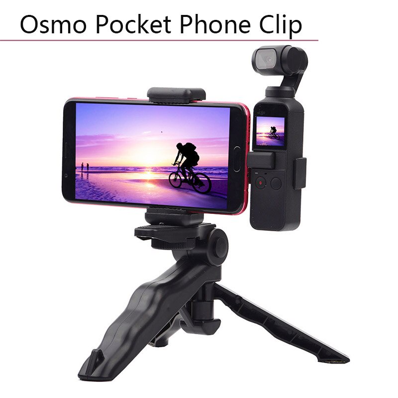 Phone Securing Clip Holder Mount for DJI Osmo Pocket/Pocket 2 Foldable Tripod Extended Bracket Handheld Gimbal Accessories
