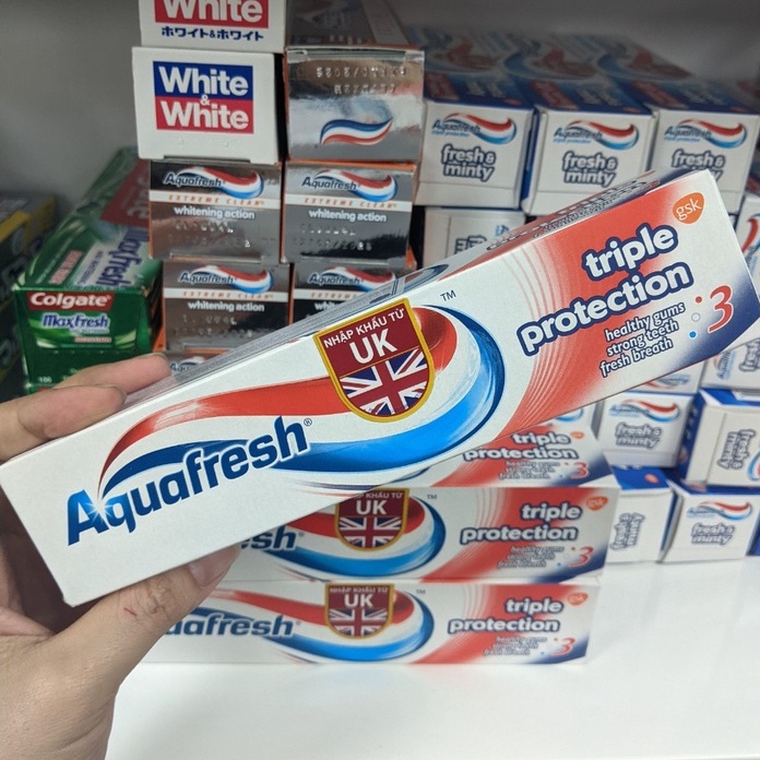 Aquafresh Triple Protection Toothpaste 3 Effects - ยาสีฟันเพื ่ อป ้ องกันฟันผุ 100ml