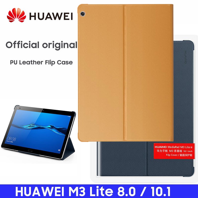 แท้100% HUAWEI M3 Lite 8.0 inch / 10.1 inch Leather Flip Case Official  Smart View HUAWEI Mediapad M3 Lite Cover Flip Leather Case Tablet Cover 8.0  10.1 ซองหนังอย่างเป็นทางการ Smart View HUAWEI Mediapad