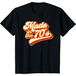 เสื้อยืดโอเวอร์ไซส์เสื้อยืด ผ้าฝ้ายแท้ คุณภาพสูง พิมพ์ลาย Made in the 70s สไตล์เรโทรS-3XL