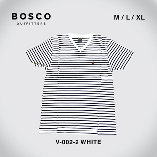 [ใหม่! เก็บโค้ดหน้าร้าน] เสื้อยืดคอวี Bosco V-002-2