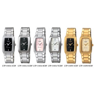 ราคาแท้​ศูนย์ CASIO นาฬิกาข้อมือผู้หญิง รุ่น LTP-1165A LTP-1165N LTP-1165 LTP-1165N-9​ สีเงิน ประกัน CMg 1 ปี