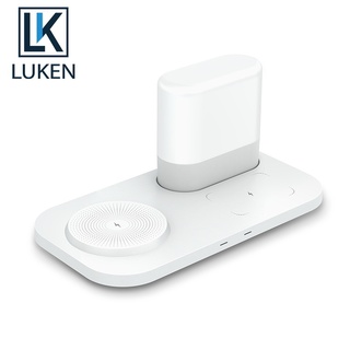 Luken 3 in 1 ที่ชาร์จไร้สาย 15W ชาร์จเร็ว สําหรับ iP 13 12 Pro Max Mini App Watch 7 6 SE Airpods Pro SE Samsung