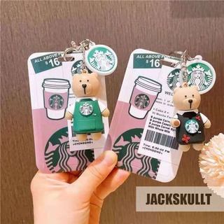 Starbucks Card Holder สายคล้องบัตรพนักงาน ที่ใส่บัตรพนักงาน ซองใส่บัตรพนักงาน พวงกุญแจน่ารัก พวงกุญแจ บัตรพนักงาน บัตรนักเรียน