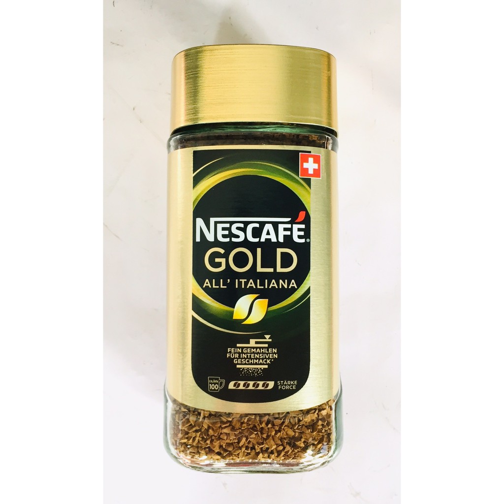Nescafe Gold All’ italiana กาแฟ เนสกาแฟ โกลด์ ออลอิตาเลียน่า (การันตีของแท้นำเข้าจากสวิสเซอร์แลนด์) ขนาด200กรัม ของใหม่