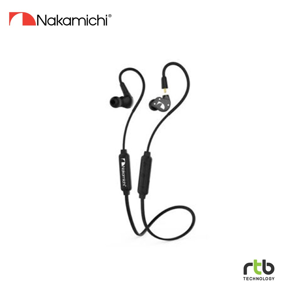 Nakamichi หูฟัง In-ear Sport รุ่น DC220 Detachable Bluetooth Earphone - Black