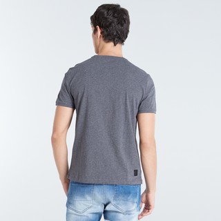 5vEY /DAVIE JONES เสื้อยืด สีเทา พิมพ์ลาย DVJ Printed T-Shirt LG0011GREY!