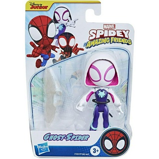 Marvel Spidey and His Amazing Friends Marvel Ghost-Spider Hero Figure, 4-Inch Scale Action Figure, Includes 1 Accessory ฟิกเกอร์ Marvel Spidey and His Amazing Friends Marvel Ghost-Spider Hero สเกล 4 นิ้ว อุปกรณ์เสริม 1 ชิ้น