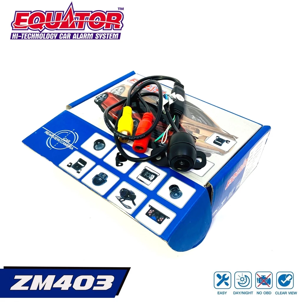 กล้องถอยหลังติดรถยนต์แบบปีกผีเสื้อกลม EQUATOR Rear Camera รุ่น ZM403 กล้องมองหลัง ติดกับวิทยุ จอ2ดิน ชัดทั้งกลางวันและกล