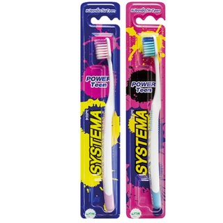 แปรงสีฟัน SYSTEMA Power Teen Toothbrush ซิสเท็มมา พาวเวอร์ ทีน 1 ด้าม สุ่มสี