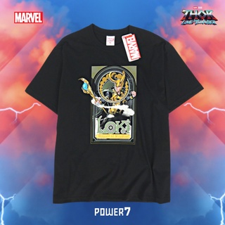 Power 7 Shop เสื้อยืดการ์ตูน ลาย มาร์เวล THOR love and thunder ลิขสิทธ์แท้ MARVEL COMICS  T-SHIRTS (MVX-162)