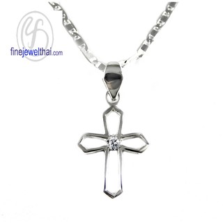 Finejewelthai จี้เงิน จี้เพชรสังเคราะห์ เงินแท้/ Diamond CZ-Silver925-Pendant - P1121cz