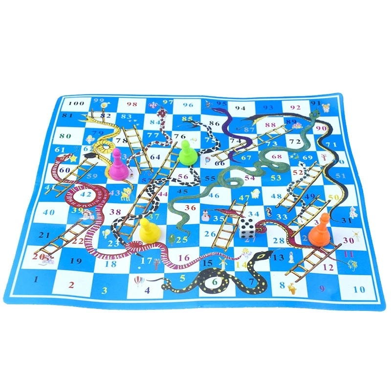 ของเล่นเกมบันไดงู ขนาดเล็ก พกพาสะดวก ของเล่นเสริมพัฒนาการ เกมงู ของเล่นลูกเต๋า เกมส์ เกมส์บันไดงูเล่นได้หลายคน thumbnail 4