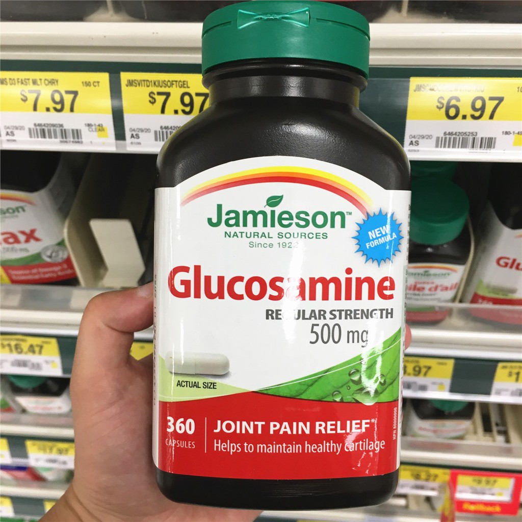 ↂ Canada Jiansheng Jamieson Glucosamine Capsules 500mg ปกป้องข้อต่อ 360