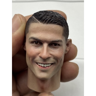 พร้อมส่ง โมเดลหัวหุ่นทหาร 1/6 Ronaldo C Luo หน้ายิ้ม ปิดเครื่อง