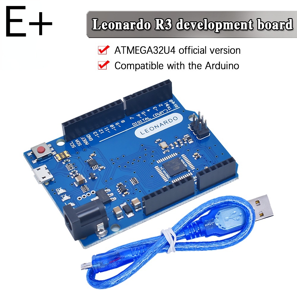 Leonardo R3 บอร์ดไมโครคอนโทรลเลอร์ Atmega32u4 พร้อมสายเคเบิล USB สําหรับ Arduino DIY