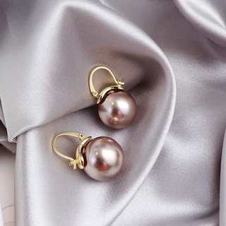 2020 New Trendy High-end Ear Buckle Female Temperament Net Red Autumn and Winter Wild Big Pearl Earrings Earrings Earrings