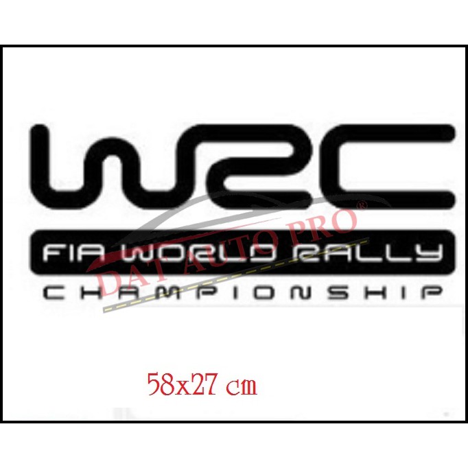 สติ๊กเกอร์ WRC 2 ดวงข้างตัวรถ 58x27 ซม. สีดํา