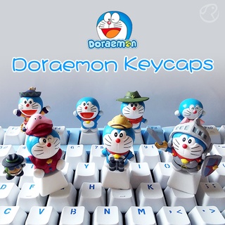 Keycap Doraemon ปุ่มกดคีย์บอร์ด ลายการ์ตูนโดราเอมอน Cherry MX  ESC OEM R4 สีฟ้า ABS Keycaps