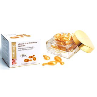 Smooth E gold miracle Pure Intensive Capsule ผลิตภัณฑ์บำรุงและกระชับผิวหน้าและบริเวณลำคอ