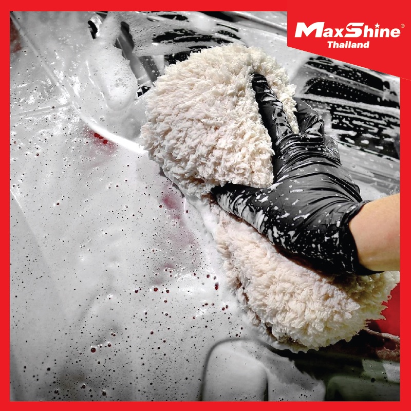 MAXSHINE Ultra-Plush Microfiber Car Wash Sponge ฟองน้ำล้างรถ ไมโครไฟเบอร์ ขนนุ่ม อุ้มน้ำดี