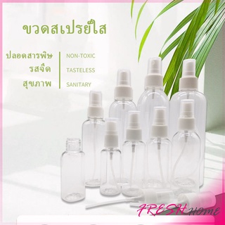 ขวดสเปรย์ สีใส ขวดใส่สเปรย์พกพา ขวดสเปรย์น้ำหอม มี ขนาด 30 50 100 มล  Transparent spray bottle