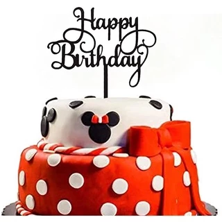 10 ชิ้น INS ขนาดใหญ่กระจกอะคริลิคเค้ก topper Happy birthday plug-in baking props ตกแต่งขนม