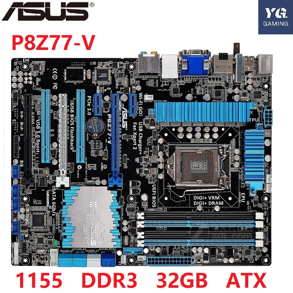 P8Z77-V เมนบอร์ด LGA 1155 DDR3 32GB Intel Z77 SATA II Core i7/Core i5/Core i3/ P8Z77-V ใช้เมนบอร์ด