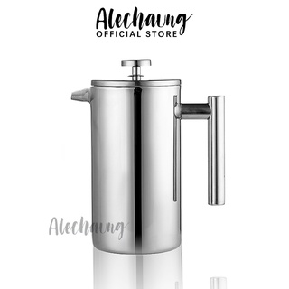 Alechaung ที่ชงกาแฟสด French Press เหยือกชงชา กาแฟ สแตนเลส กาต้มกาแฟ ที่ชงกาแฟ เหยือกชงกาแฟ ขนาด 1000ml เหยือกชงกาแฟสด