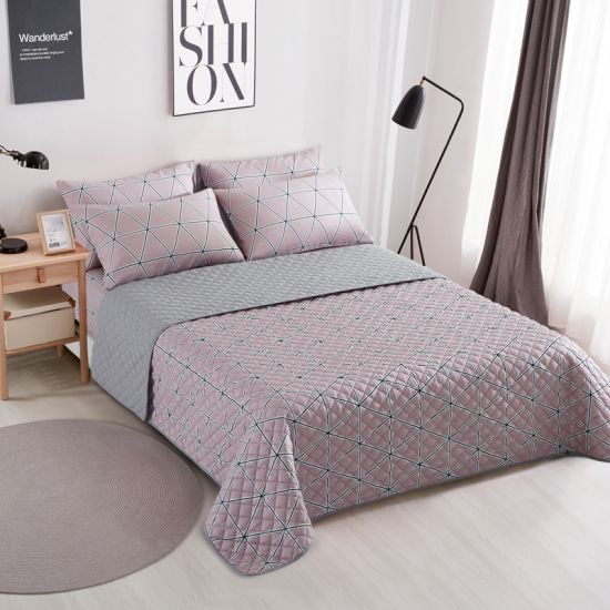 KASSA HOME ชุดผ้าปูที่นอน PRINTING รุ่น ELC035 ทวินไซส์ ขนาด 3.5 ฟุต (ชุด 3 ชิ้น) สีชมพู ชุดเครื่องนอน