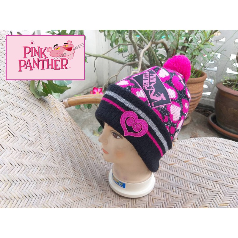 หมวกไหมพรม Pink Panther ลิขสิทธิ์แท้ สวยมาก