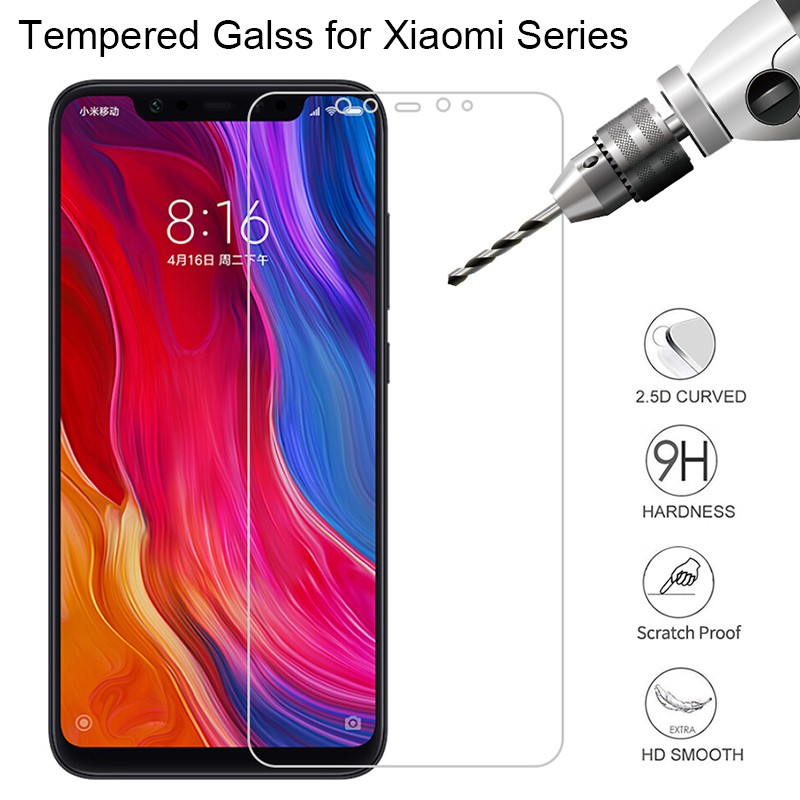 กระจกฟิล์มกันรอยหน้าจอ ส compatible for Redmi 13C 12C 10C 10 9A 9C 8A 7A 4A 5 5A 6A 6 7 9 S2 Go K20 8 Pro A1 A2 Plus Tempered Glass Screen Protector Film