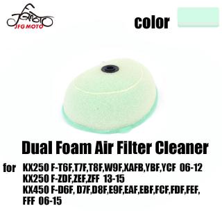 Dual Foam Air Filter Cleaner For KX250F KX450F KXF250 KXF450 KXF Motocross Enduro Supermoto MX SM Off Road Motorcycle