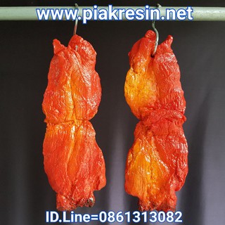 โมเดล หมูแดงปลอม เรซิ่น แบบC3 ชิ้นละ 430 บาท กว้าง 9.5 ยาว 2…