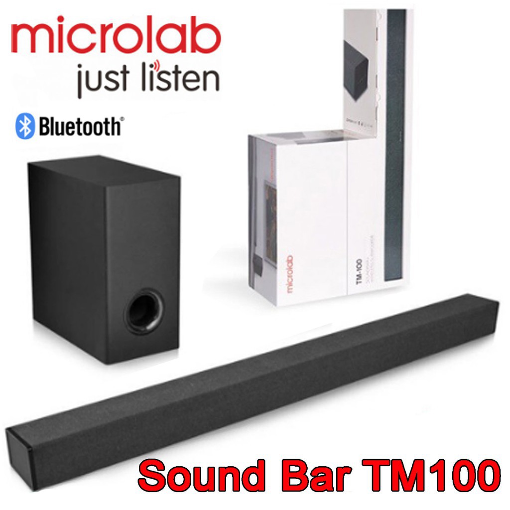 Microlab TM100 Bluetooth Soundbar ลำโพง ซาว์บาร์ รุ่น MT-100 ประกันศูนย์ 1ปี