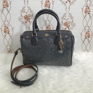 COACH F11920 MINI BENNETT SATCHEL IN SIGNATURE DEBOSSED PATENT LEATHER