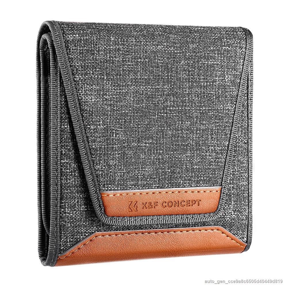 3-Pocket Lens Filter Bag For 37-82mm Camera Filters - Compact Waterproof Filter Pouch Case