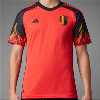 เสื้อกีฬาแขนสั้น ลายทีม Belgium Home 2022 2023 สําหรับผู้ชาย