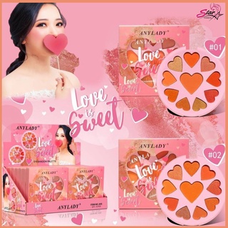 Anylady Love is Sweet   Eyeshadow Palette NO.835" ทาตาหัวใจ "