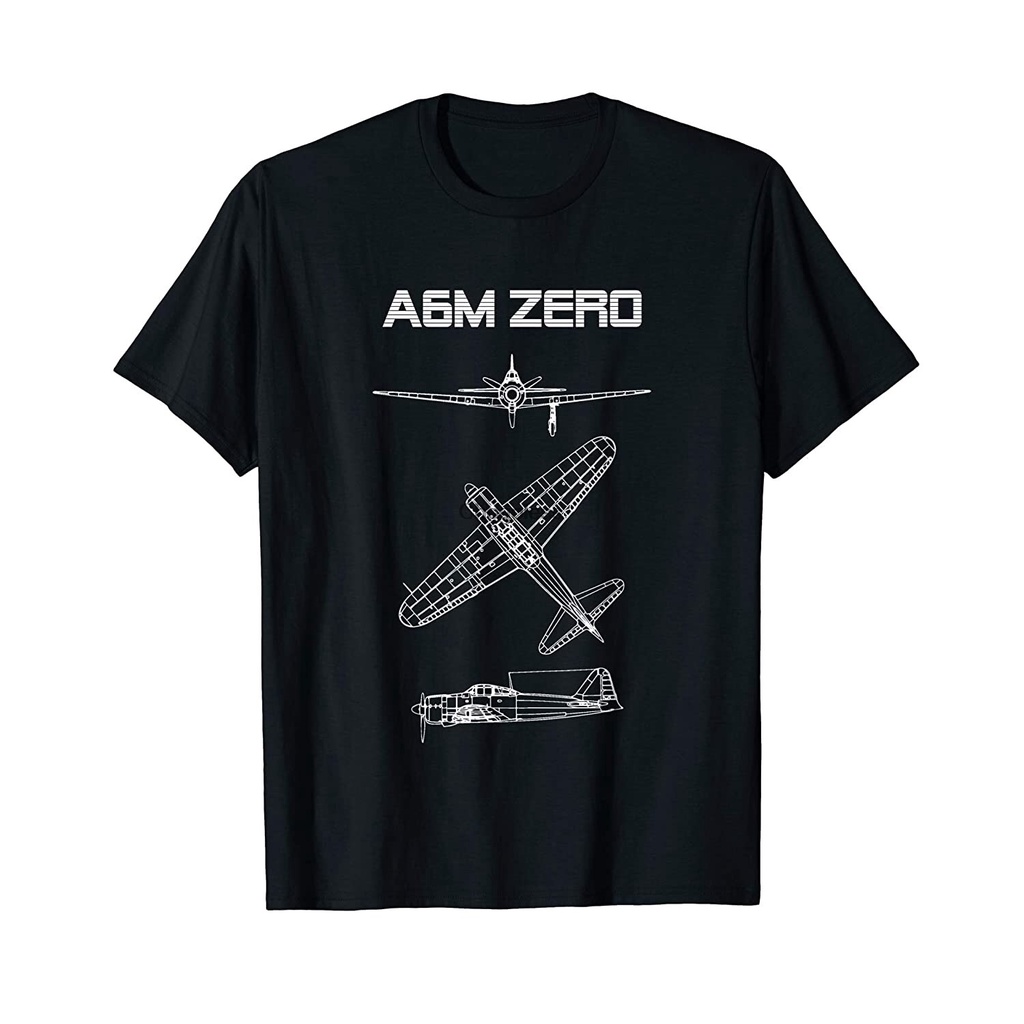 ญี่ปุ่น Ww2 Fighter Plane A6M Zero เสื้อยืดลําลองเสื้อยืดสบาย