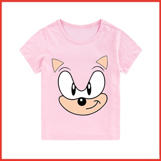 เสื้อยืดแขนสั้นลําลอง ลาย Sonic the Hedgehog แฟชั่นสําหรับเด็กผู้ชาย และเด็กผู้หญิง 2022