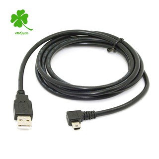 1 . 8 ม. mini b type 5 pin 90 องศามุมซ้าย to usb 2 . 0 male สายเคเบิ้ลสีดํา