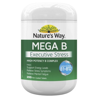 Nature’s Way MEGA B (พร้อมส่ง)Executive Stress 200 เม็ด Exp.06/2024