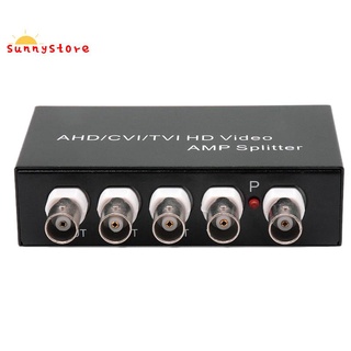 Signal 1 in 4 Out AHD/CVI/TVI Video Splitter HD Coaxial Camera,Black